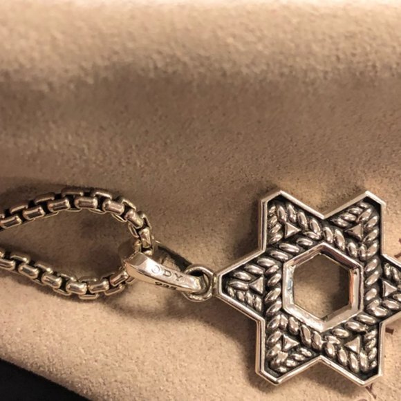 David Yurman Star of David Necklace - Picture 2 of 7